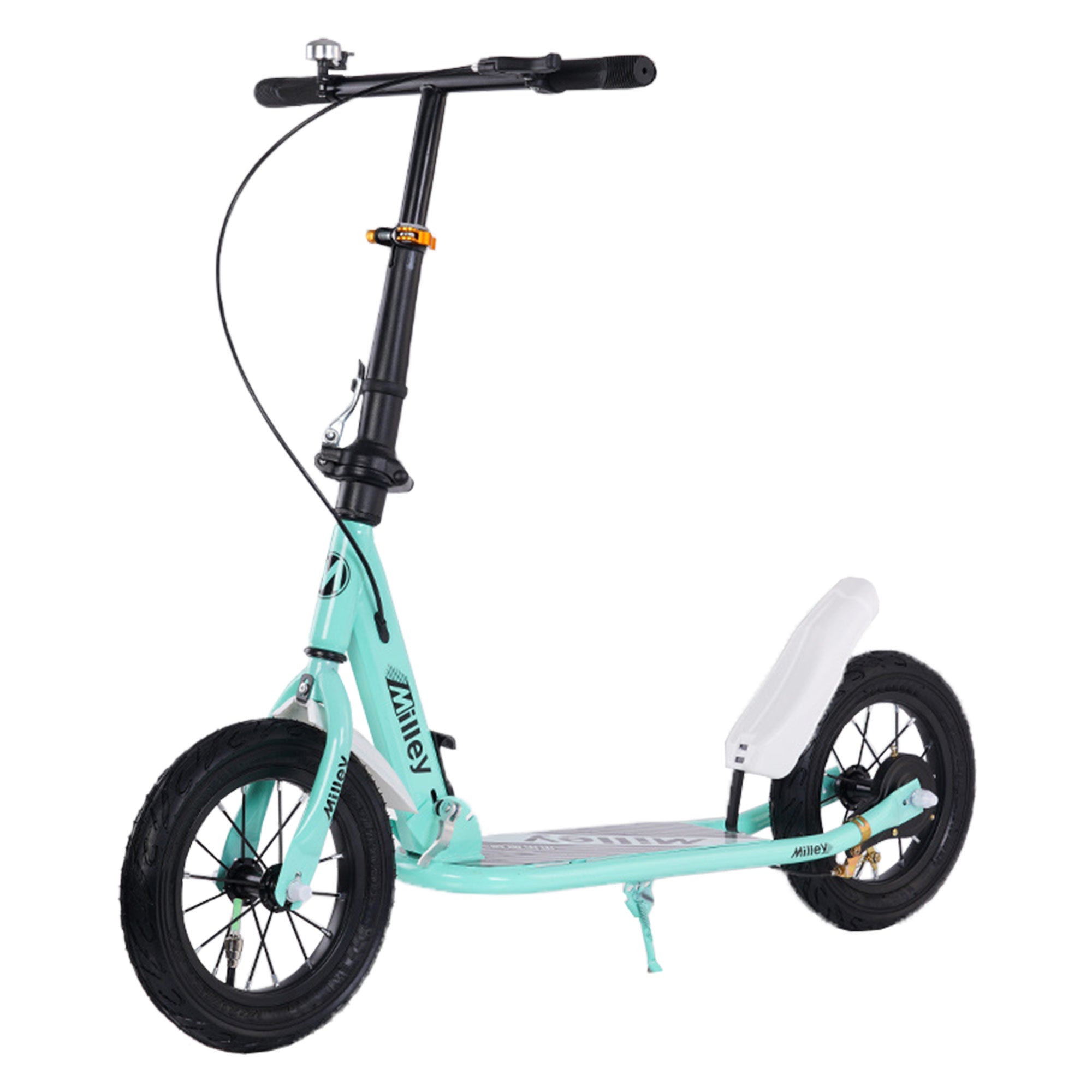 12' big wheels Scooter for kids low deck rear wheel dual braking system steel frame