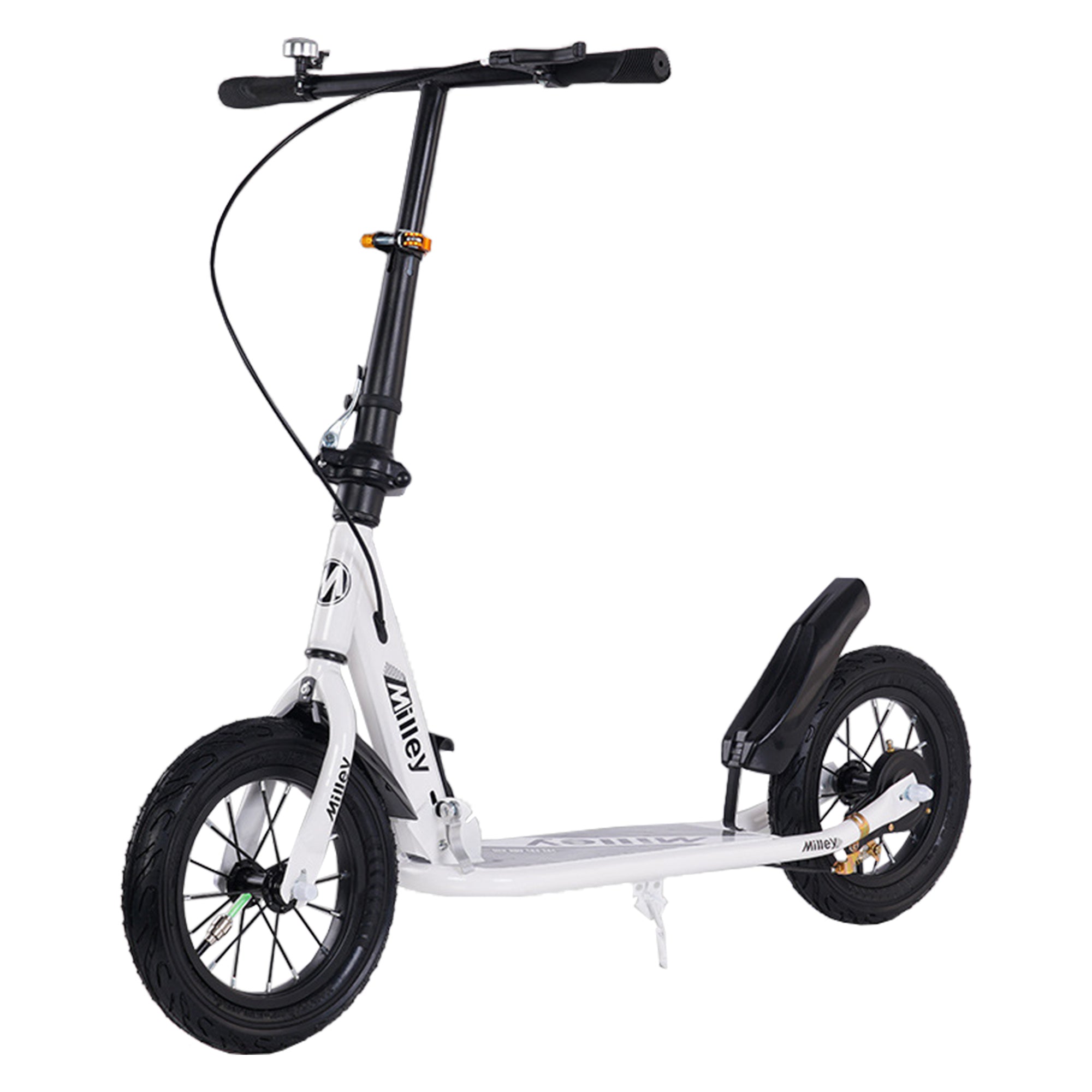 12' big wheels Scooter for kids low deck rear wheel dual braking system steel frame