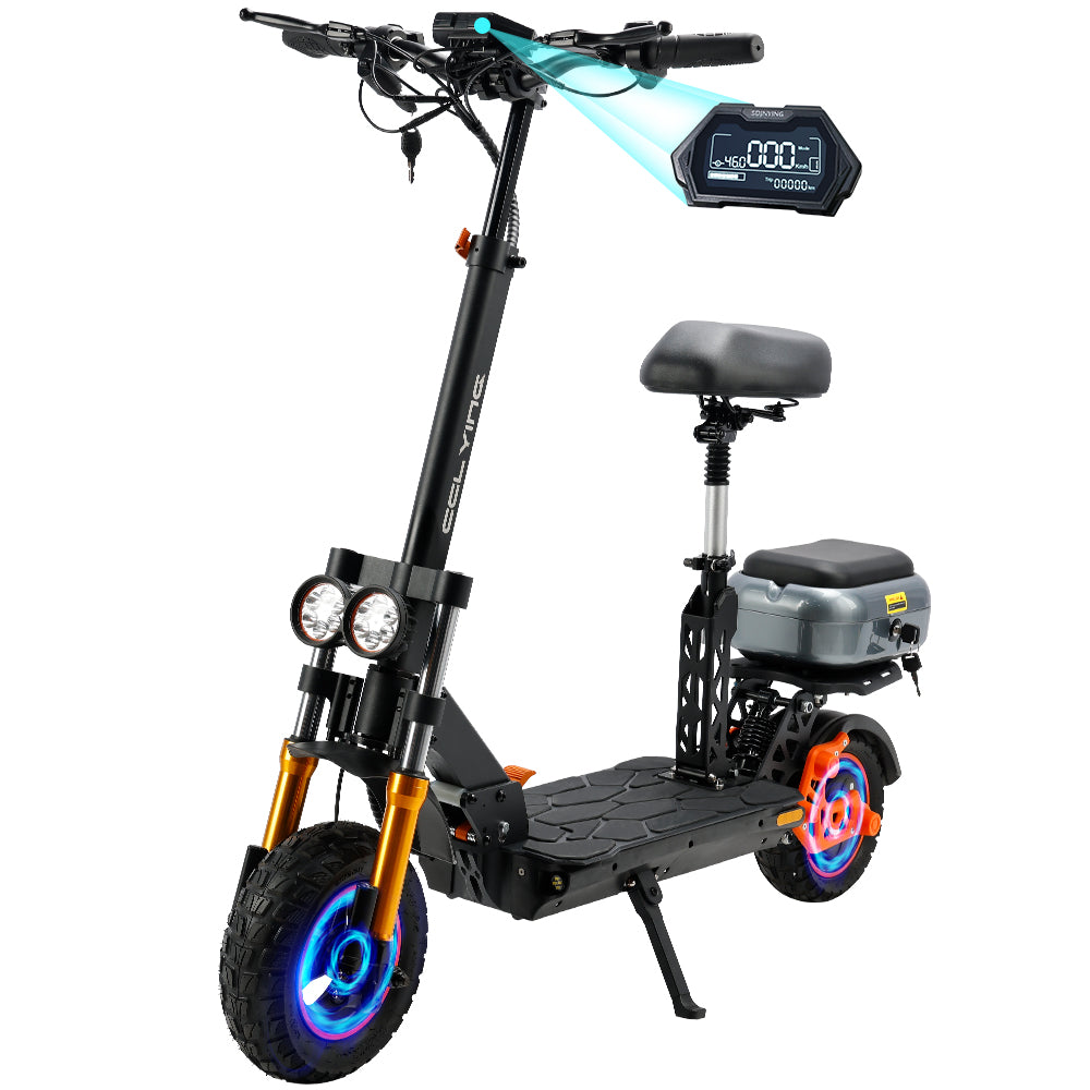 11" Folding Electric Scooter 1000W Motor 48V 20AH Lithium battery for Adult Black