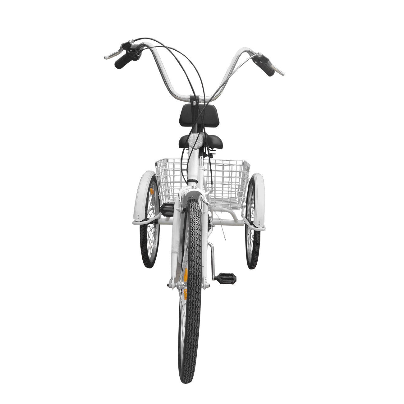 7-Speed 24" Adult 3 Wheel Tricycle Cruise Bike Bicycle Adult Tricycle With Basket White Sydney Stock for Sale Generic