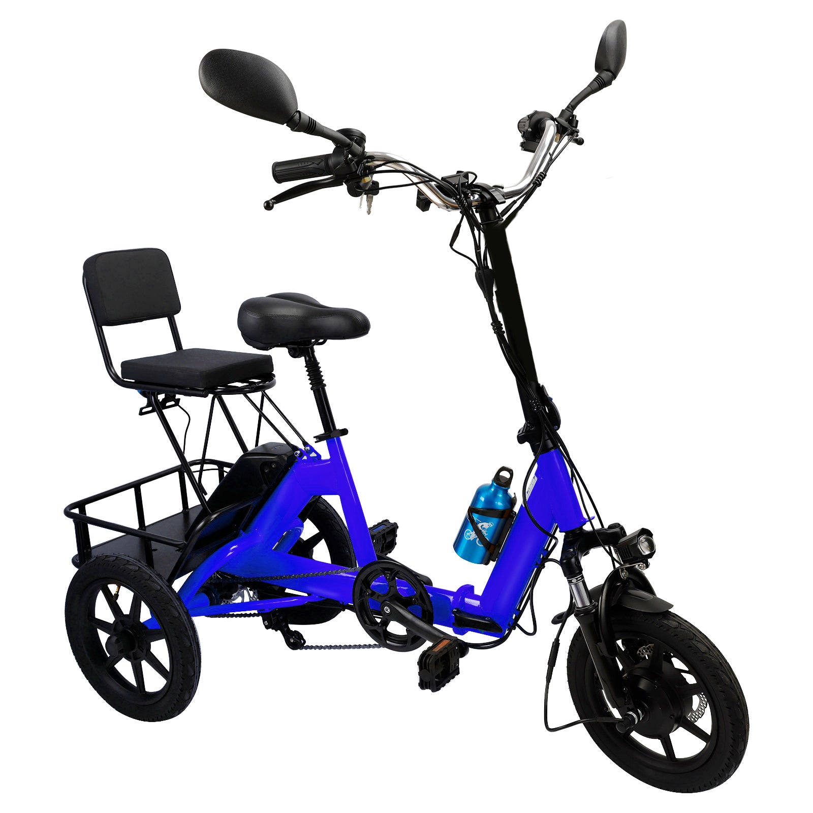 Electric Tricycle 3 Gear mode 3 Wheel Motorized Folding E-Bike