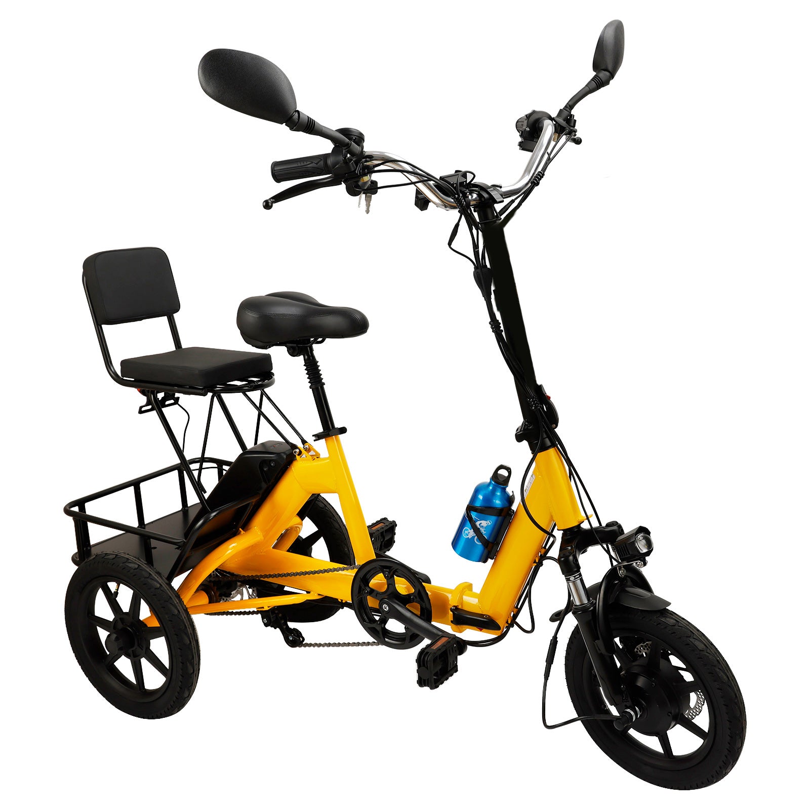 Electric Tricycle 3 Gear mode 3 Wheel Motorized Folding E-Bike