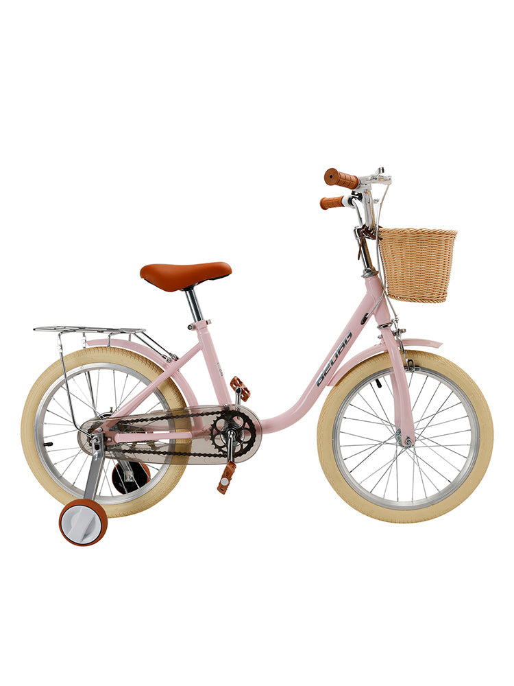 18 inches Kid's Bike Child Bicycle pink for Ages 7-9 Years Boys and Girls with Basket