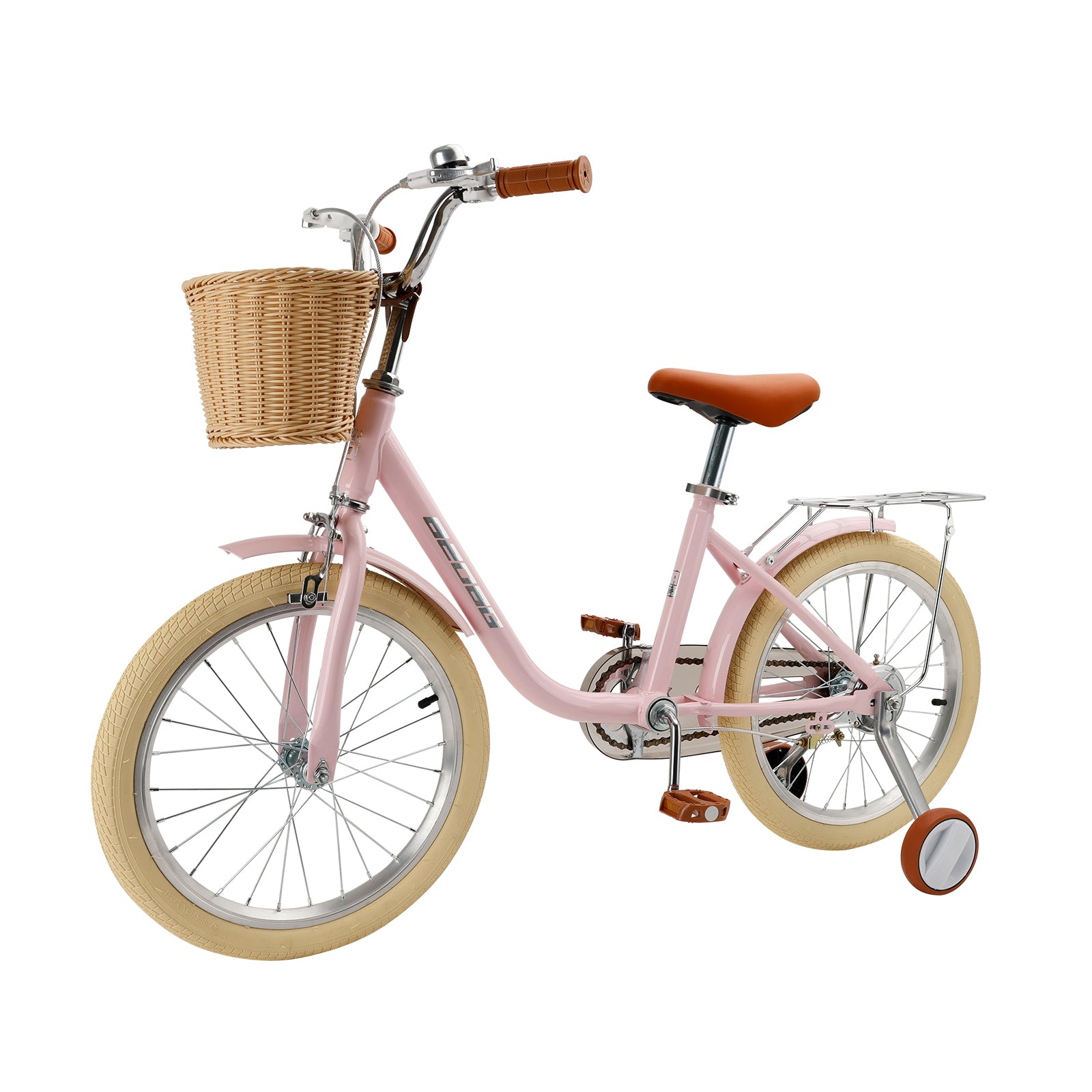 18 inches Kid's Bike Child Bicycle pink for Ages 7-9 Years Boys and Girls with Basket