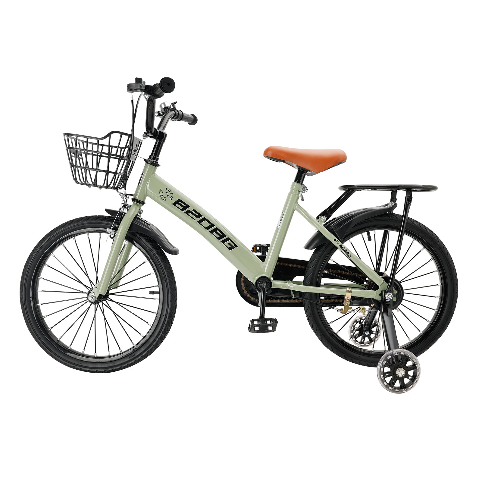 18 inches Kid's Bicycle BMX Child Bike for Ages 7-9 Years with auxiliary wheels