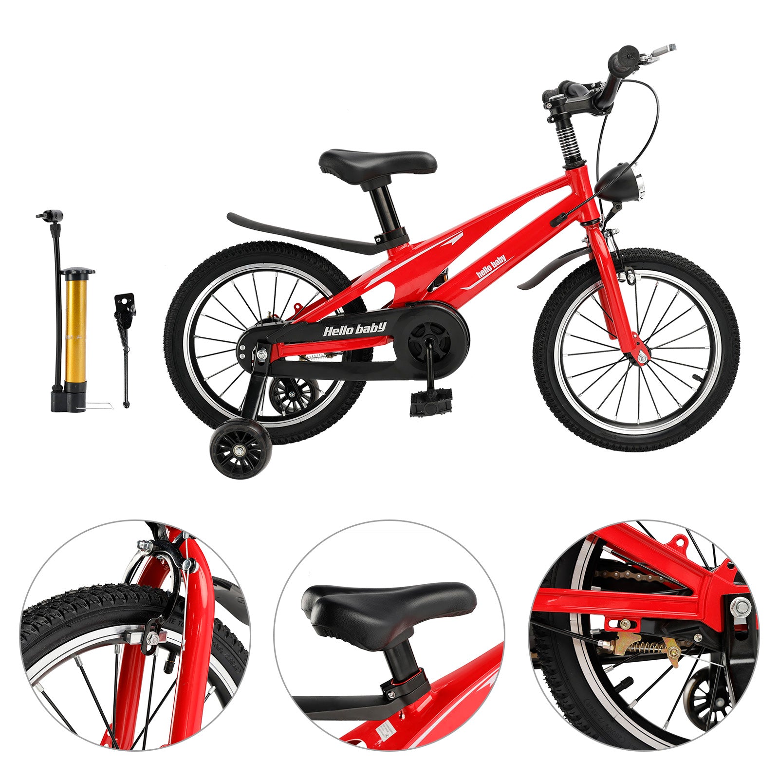 16 inches Magnesium alloy Kid's Bike Child Bicycle with auxiliary wheels