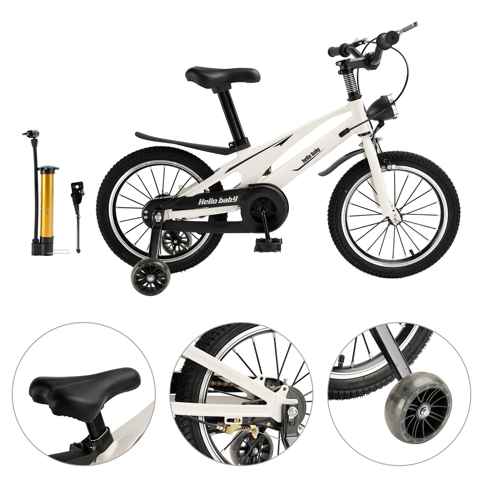 16 inches Magnesium alloy Kid's Bike Child Bicycle with auxiliary wheels