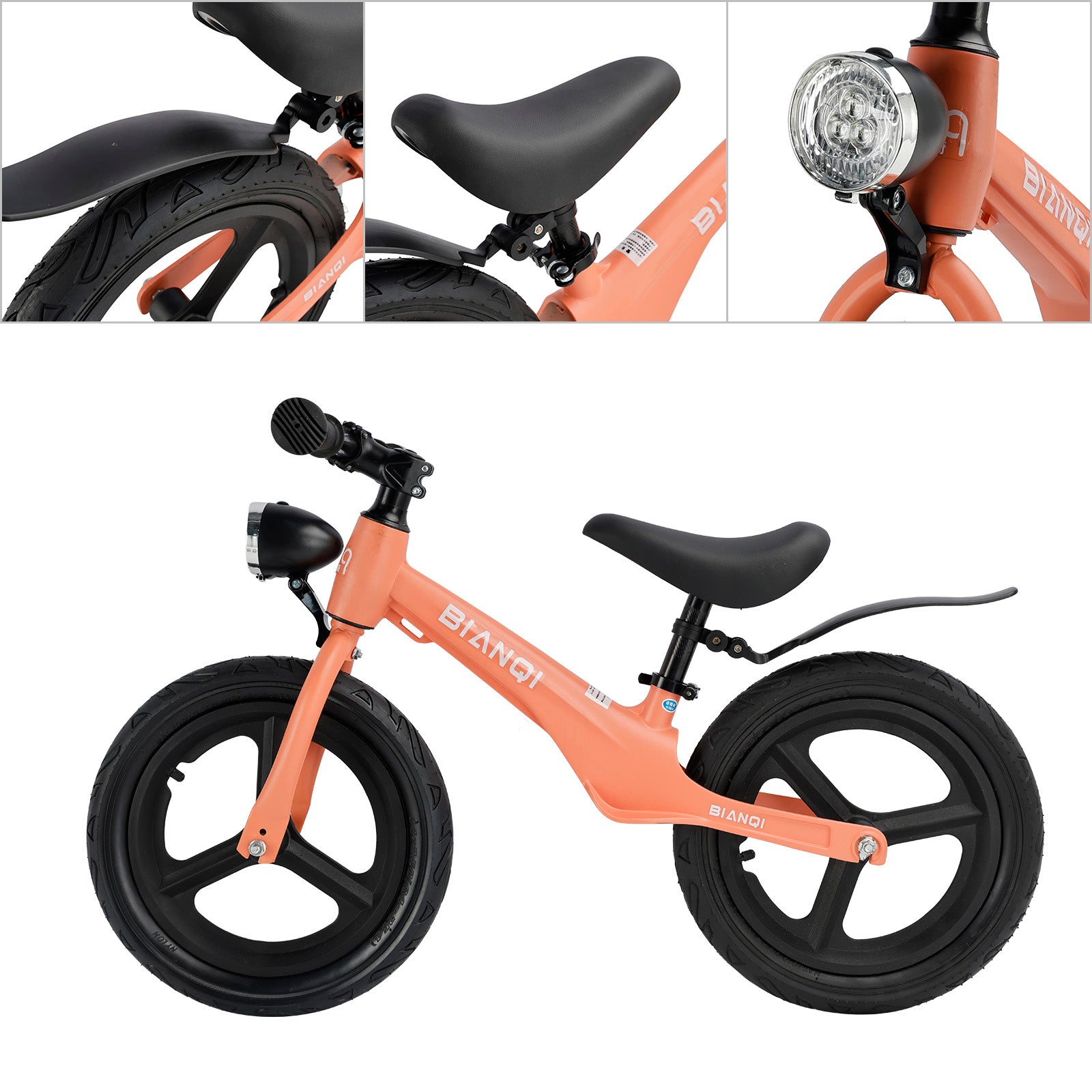 2-6 Arrival 14 inch Baby Balance Bike Bicycle Toys Adjustable Seat Magnesium Alloy Orange