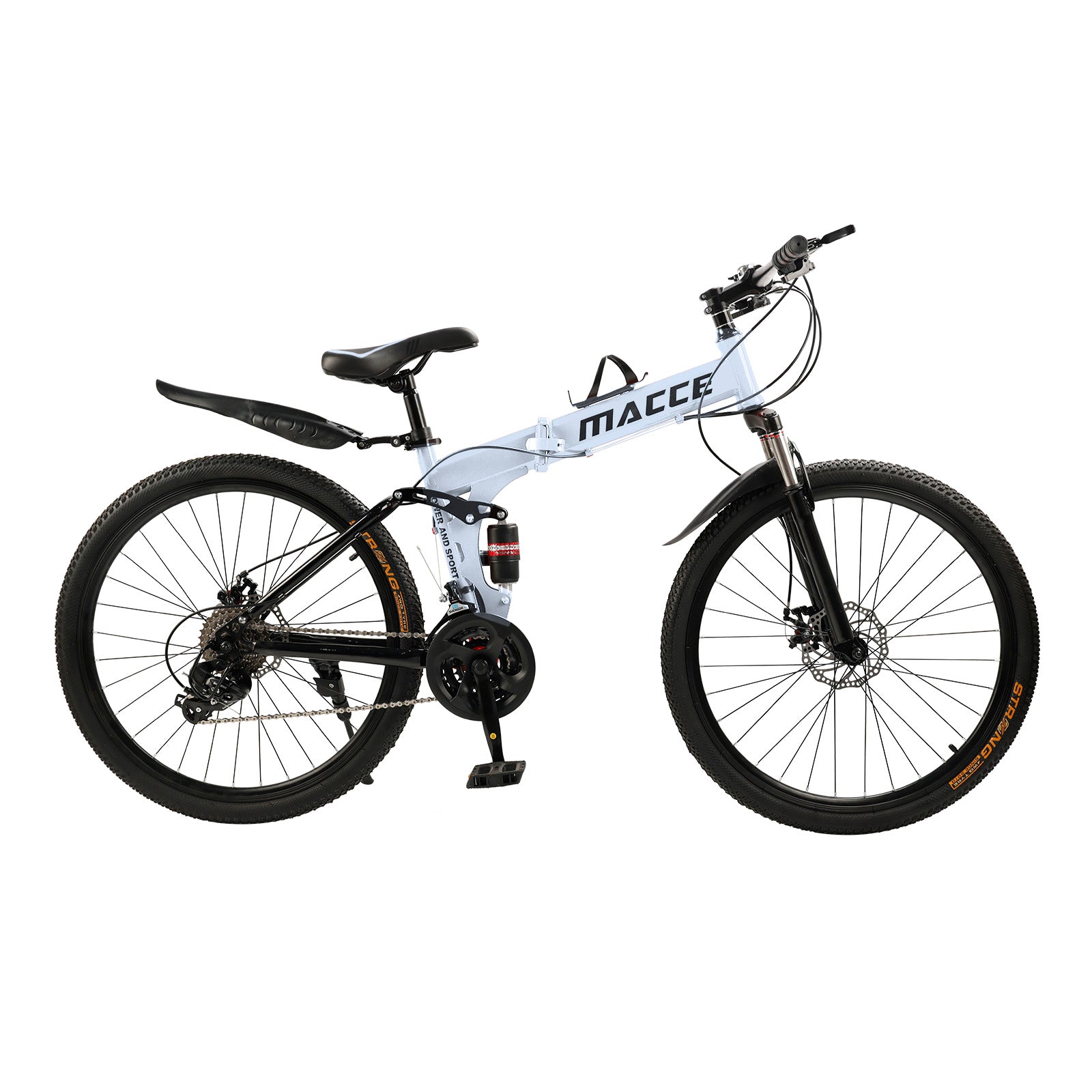 26" 27 Speed Folding Mountain Bike Double disc brake MTB For Adults Black