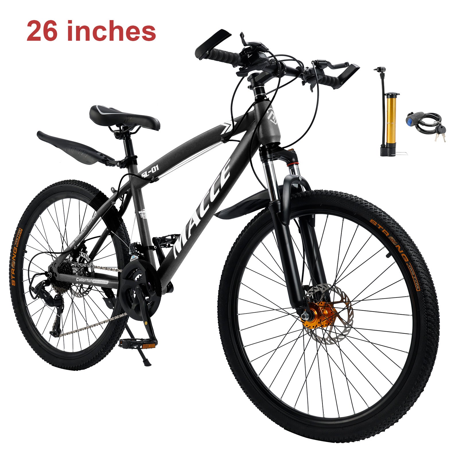 26" 27 speed double disc brake Suspension Fork mountain bike MTB for Adult