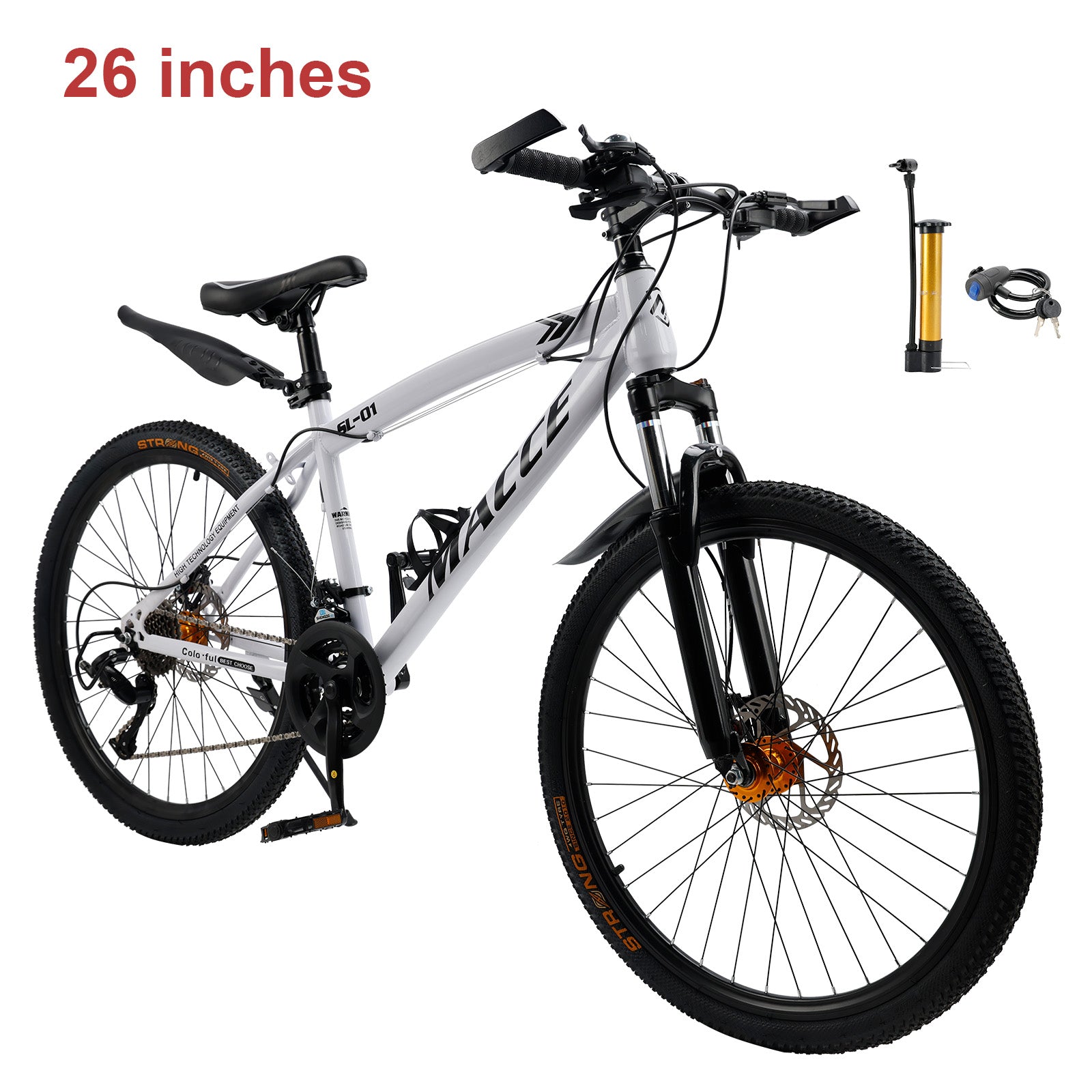 26" 27 speed double disc brake Suspension Fork mountain bike MTB for Adult