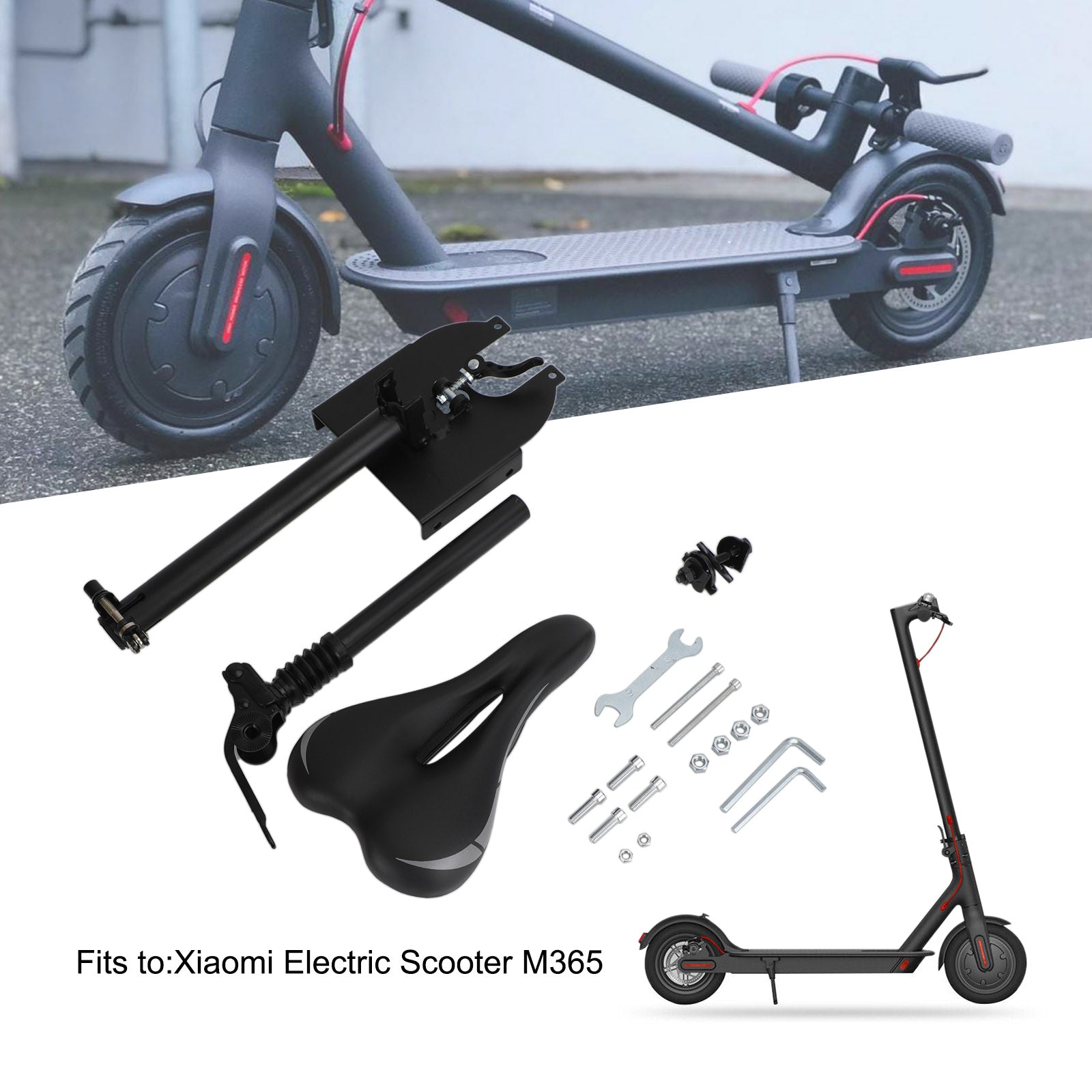 Foldable Electric Scooter Seat Adjustable Skateboard Saddle For Xiaomi M365