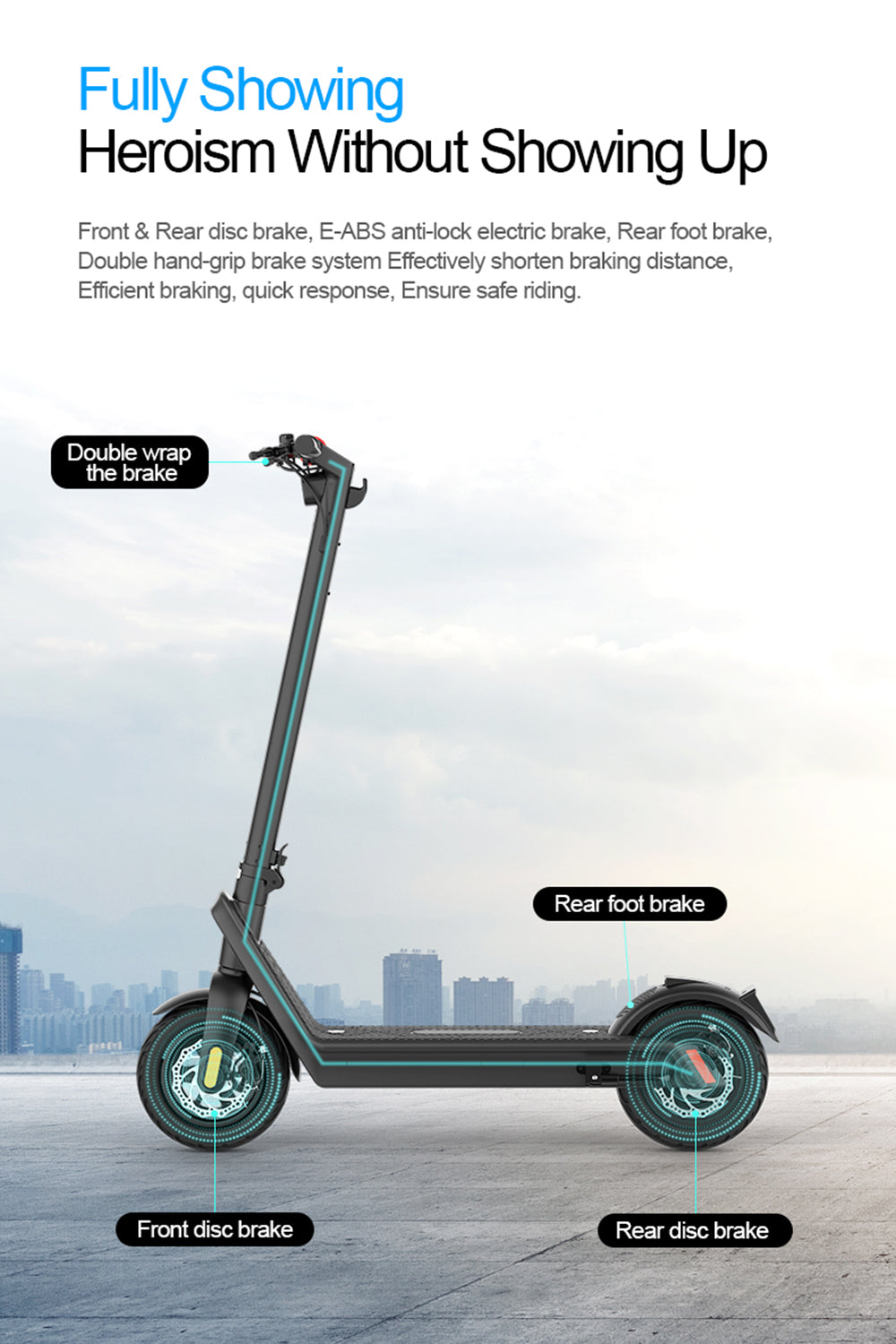 500W 36V Electric Scooter for Adult Foldable Long Battery life 40KM/H