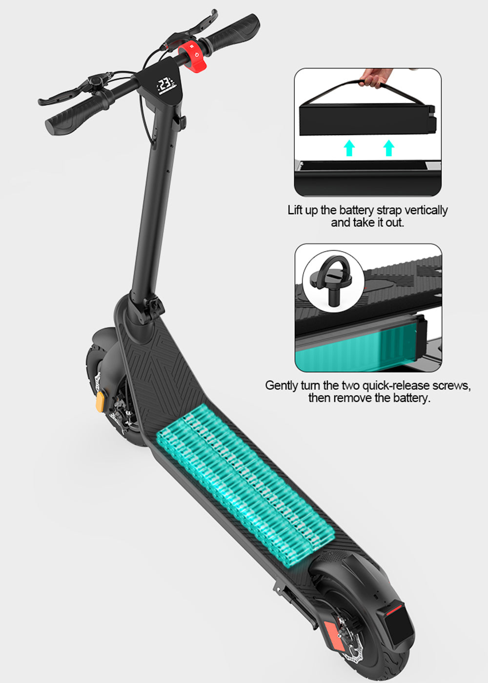 500W 36V Electric Scooter for Adult Foldable Long Battery life 40KM/H