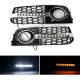 Flowing LED Honeycomb Mesh Grille Fog Light Turn Signal DRL For AUDI A4 B8 09-11 Generic