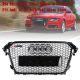 Audi A4 S4 2013-2016 Gloss Black RS4 Style Mesh Front Bumper Grille Grill