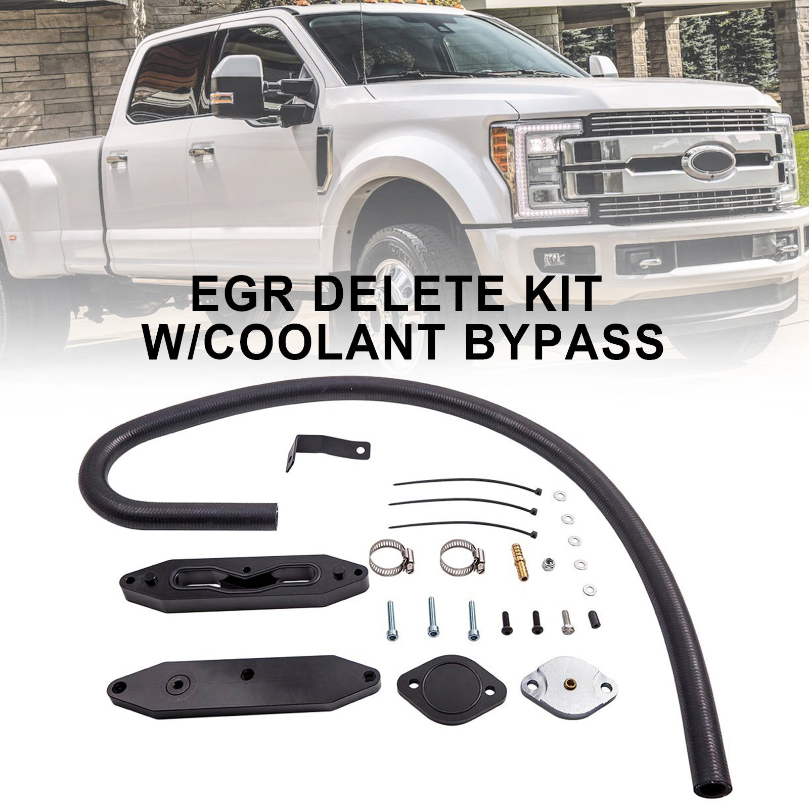 2011-2019 Ford 6.7L Powerstroke Diesel EGR Delete Kit w/Coolant Bypass Generic