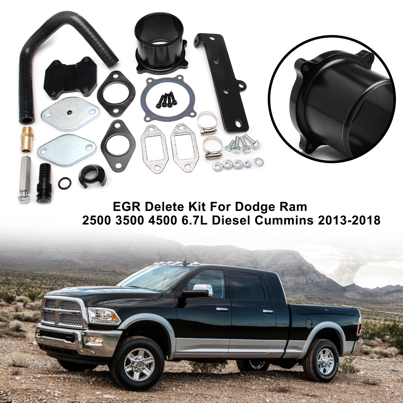 EGR Delete Kit For Dodge Ram 2500 3500 4500 6.7L Diesel Cummins 2013-2018 Generic