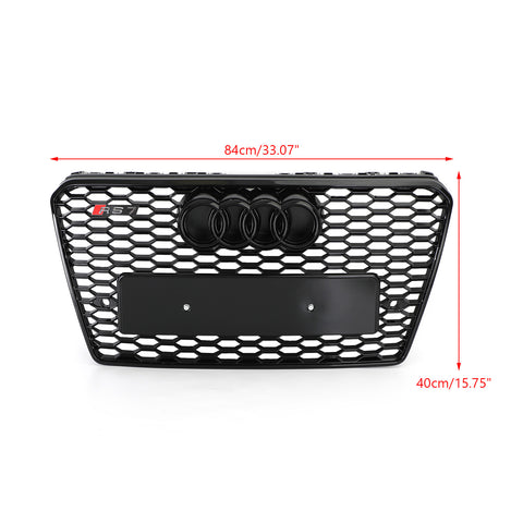 2012-2015 Audi A7/S7 Grill Replacement RS7 Style Honeycomb Sport Mesh Hex Grill Generic